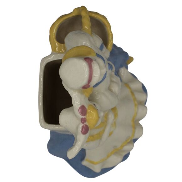 Vintage Ceramic Goldammer Dutch Boy Girl with Basket Flower Pottery Planter Vase - Picture 6 of 7